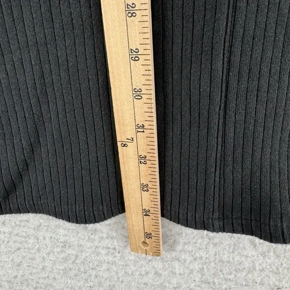 Madewell Dress Womens XS Black Ribbed Button up Pencil Fitted Knit Stretch - Picture 5 of 7